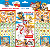 SUPER SET 500 PEGATINAS PAW PATROL. PATRULLA CANINA