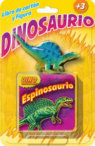 ESPINOSAURIO LIBRO DE CARTON Y FIGURA DINOSAURIO