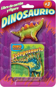 ESTEGOSAURIO LIBRO DE CARTON Y FIGURA DINOSAURIO