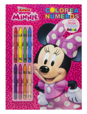MINNIE. COLOREA POR NMEROS CON CERAS