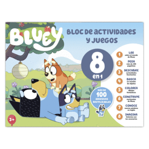 BLUEY BLOC ACTIVIDADES Y JUEGOS 8 EN 1