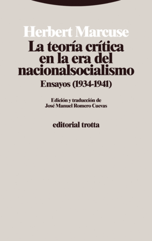 LA TEORIA CRITICA EN LA ERA DEL NACIONALSOCIALISMO