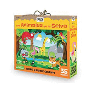 ANIMALES DE LA SELVA 30 PIEZAS CON PUZZLE