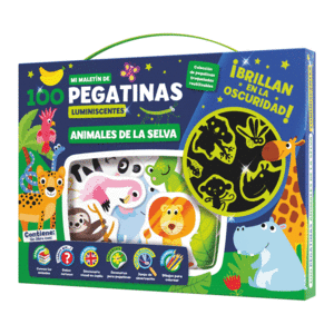 MALETIN 100 PEGATINAS LUMINESCENTES - ANIMALES EN