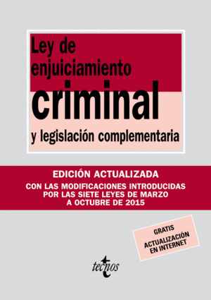 LEY DE ENJUICIAMIENTO CRIMINAL 2015