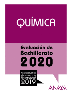 QUIMICA. EVALUACIÓN BACHILLERATO 2020