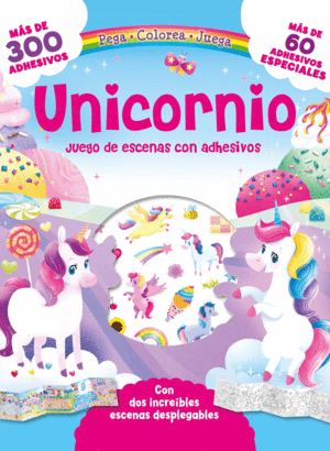 UNICORNIO, JUEGO DE ESCENAS CON ADHESIVOS