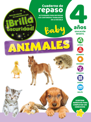 CUADERNO DE REPASO TEMATICO LUMINISCENTE 4 AOS ANIMALES BABY