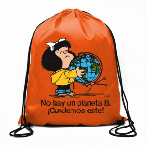 BOLSA DE CUERDAS MAFALDA NO HAY UN PLANETA B!