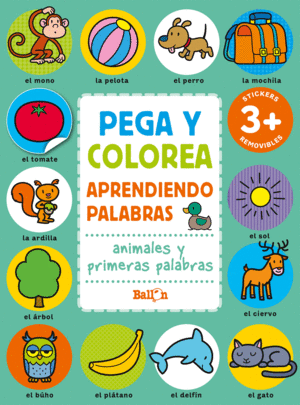 PEGA Y COLOREA APRENDIENDO PALABRAS