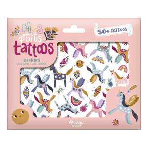 MIS PEQUEOS TATTOOS UNICORNIOS. AUZOU