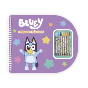 BLUEY PINTA CON NUMEROS - LIBRETA ESPIRAL
